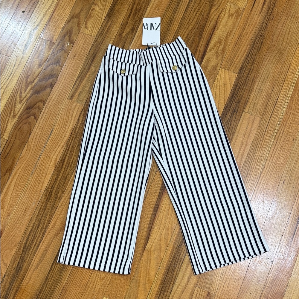 Zara Monochrome Striped Trousers